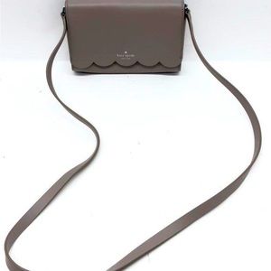 Taupe Kate Spade Leather Wallet Crossbody Purse